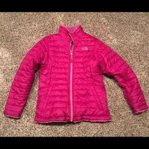 Girls North Face reversible winter coat